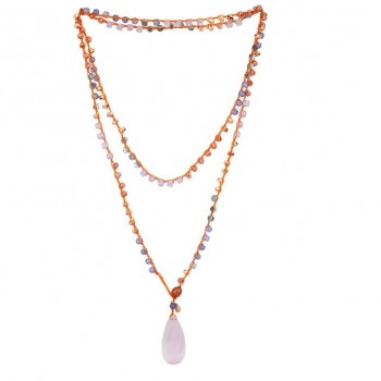 Collana uncinetto con Chiusura Pietra Goccia Collana uncinetto con Chiusura Pietra Goccia